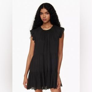Wilfred Artizia Sidonie Mini Black Tiered Dress Size S‎